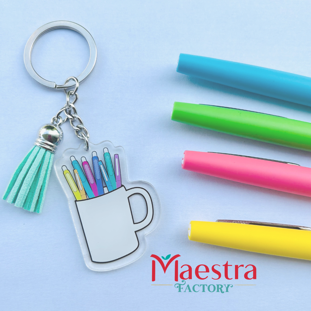 Llavero para maestras con marcadores | Flair Pen keychain