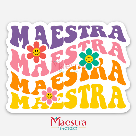 Sticker Maestra Groovy