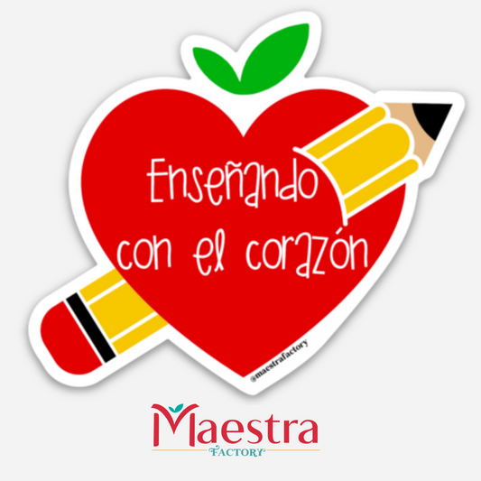 Sticker Enseñando con el corazón