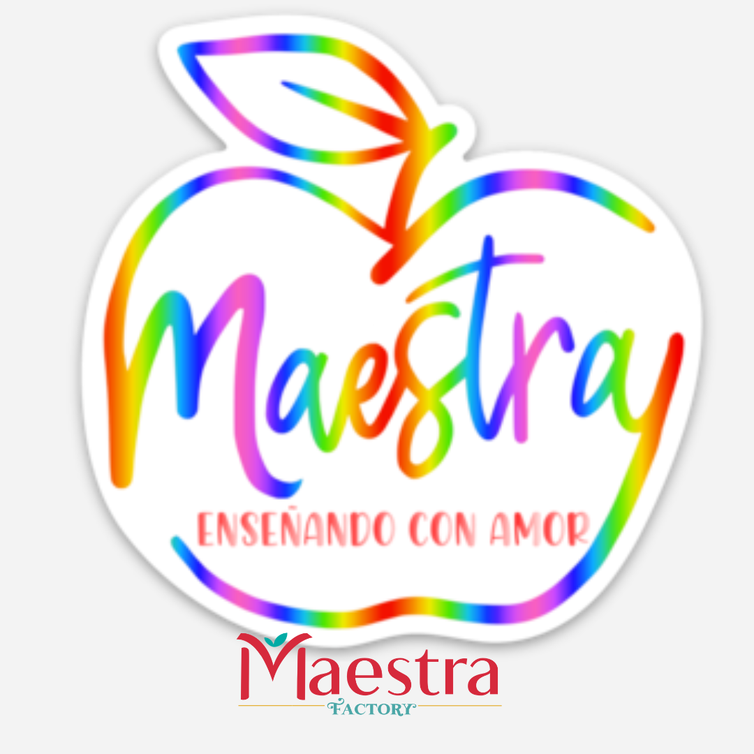 Sticker Maestra Enseñando con Amor