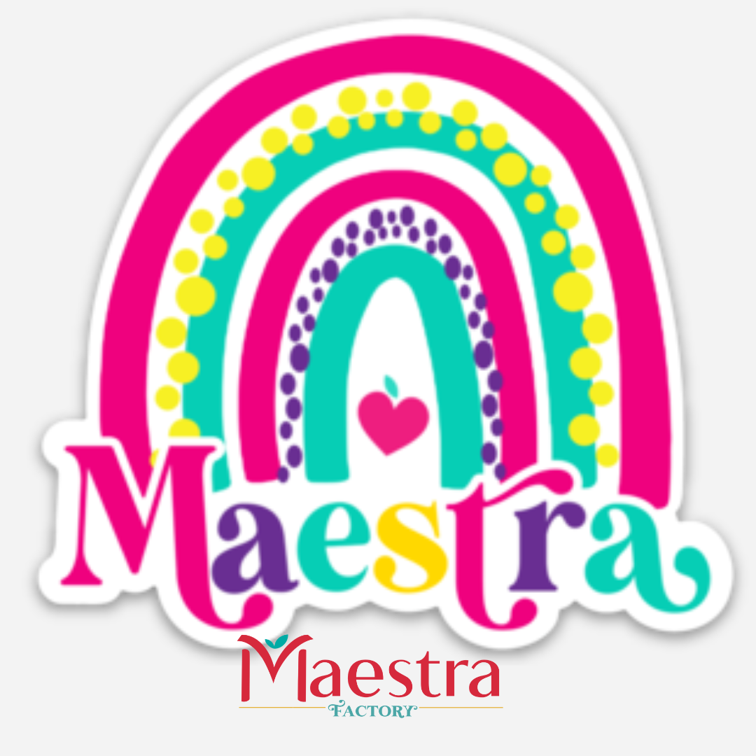 Sticker Maestra New Rainbow