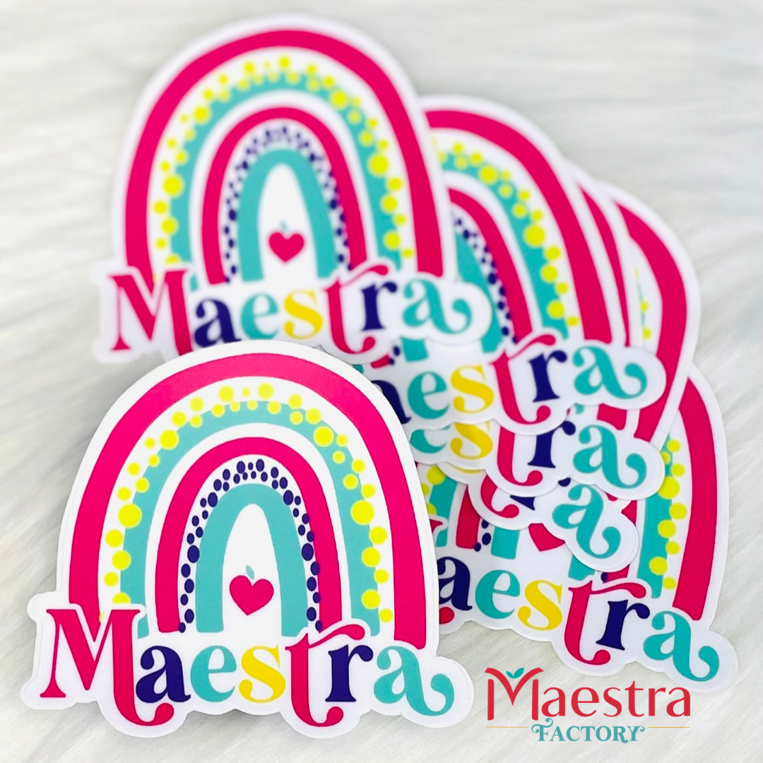 Sticker Maestra New Rainbow